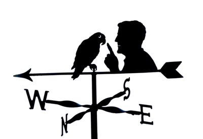 Paul and Parrot weather vane